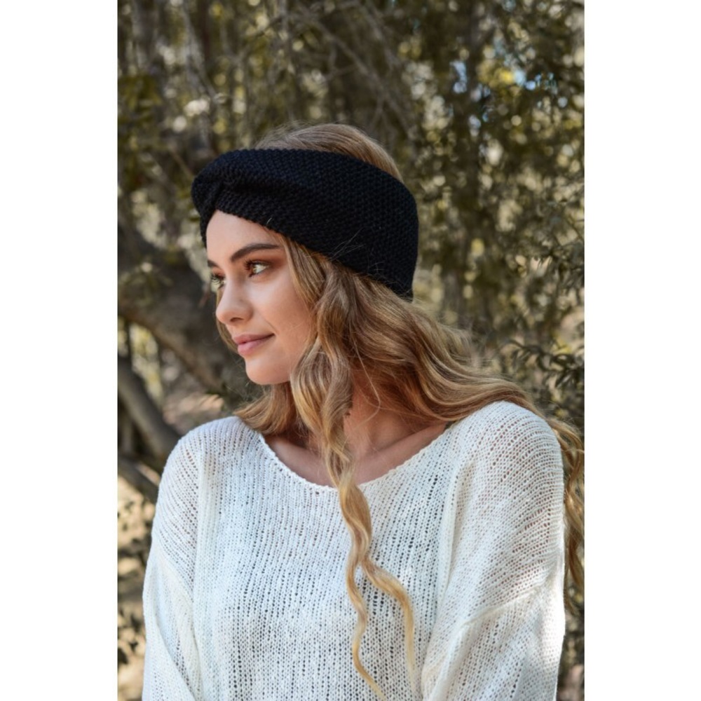 wide twist knit headband